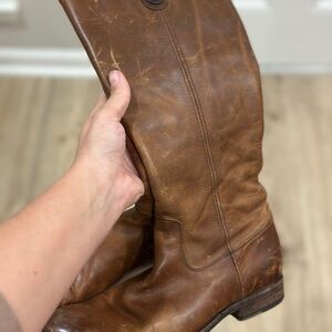 Brown Leather Tall Boots